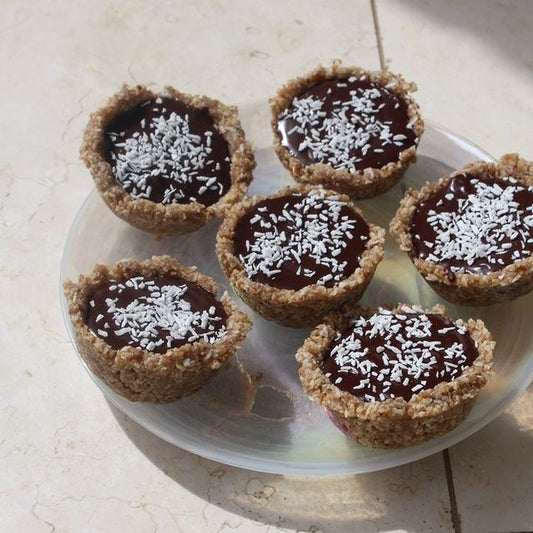 Mini chocolate granola butter pies