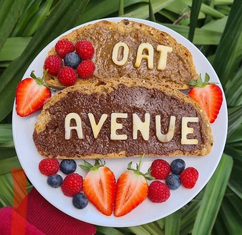 Granola Butter Toast (nut free, vegan) Oat Avenue